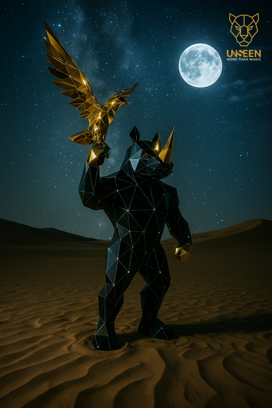 RHINO WITH EAGLE